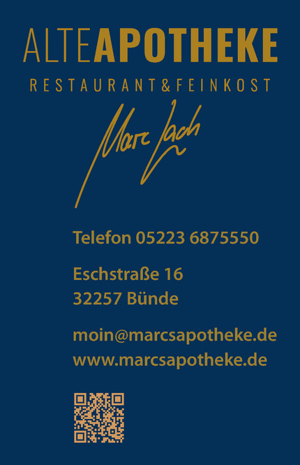 Alte Apotheke
Restaurant & Feinkost
Inh. Marc-Andre Lach