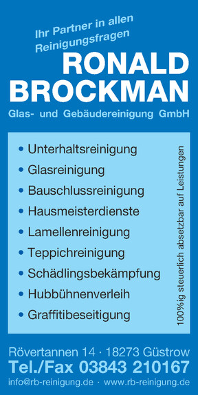 Ronald Brockmann
Glas- u. Gebäudereinigung GmbH