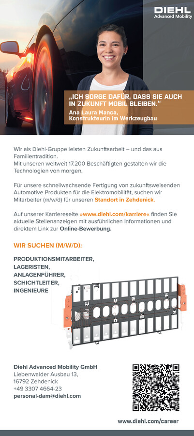 Diehl Advanced Mobility GmbH
Metall- u. Kunststofftechnik