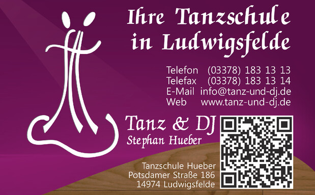 Ihre Tanzschule in Ludwigsfelde
Tanz und DJ Stephan Hueber